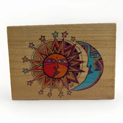 "Sello de goma All Night Media Laurel Burch hermana sol hermano luna celestial 3x2""" Foto 1 de 4