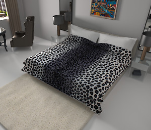 Solaron Blanket throw Thick Ultra Fine Polyester Mink Plush Leopard Heavy Weight