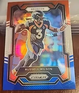 2023 Prizm Football Russell Wilson Red White Blue Prizm #93 Denver Broncos - Picture 1 of 2