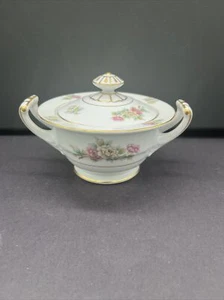 Noritake CHINA PEONY sugar LID Pink White Flowers 3060 MCM Vintage Retro Floral - Picture 1 of 24