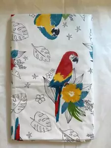 Summer Fun Brand Vinyl Tablecloth 52"x70" & 90" obl 60" Rnd 52" Sq PARROT TOUCAN - Picture 1 of 2
