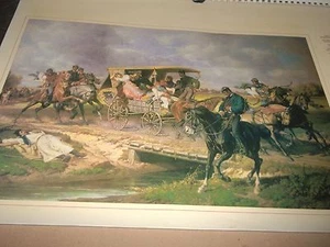 Calendario rumeno vintage cavalli in acqua persone cottage barche acqua 1984 - Foto 1 di 10