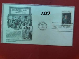 U. S. Stamp FDC # 1553 - Benjamin West - Aristocrat cachet- comb. shipping - Picture 1 of 1