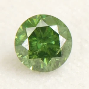 Good Quality 0.09CT Round Cut Natural Green Loose Diamond With Certificate - Imagen 1 de 1