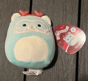 Squishmallow 5" Anneli Ferret Soft Teal Heart Antenna First To Market Plush BNWT - Picture 1 of 5
