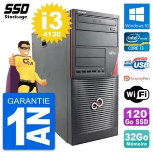 PC tour Fujitsu Celsius W530 MT Intel i3-4130 RAM 32Go SSD 120Go Windows 10 Wifi - Bild 1 von 7