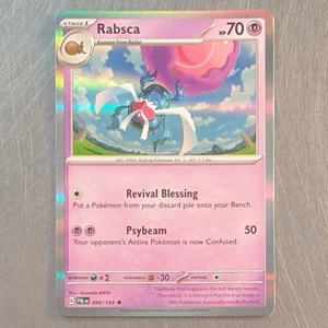 2023 Pokemon Scarlet Violet Paldea Evolved Rare Holo Rabsca Card 099/193 - Imagen 1 de 2