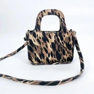 Vince Camuto Oriel Canvas Small Tote Leopard Print - Picture 1 of 12