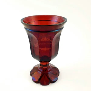 Biedermeier - Pokalglas mit 8 Allegorien Liebe Gesundheit Glück etc., um 1820. - Picture 1 of 9