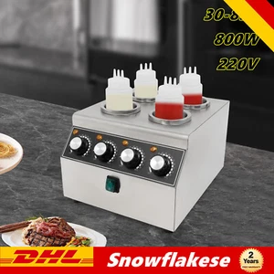 Elektrische Soßenwärmer Edelstahl Soßenwärmemaschine mit Auspressflasche 30-85℃ - Bild 1 von 16