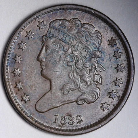 1832 Classic Head Half Cent CHOICE AU++ E102 RCCQ Cover