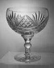 One Tutbury Crystal Cut Glass Champagne Saucer / Glass Richmond Pattern c1982#