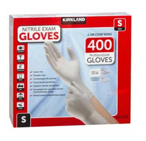 Kirkland Signature Nitril Untersuchungshandschuhe - Größe SMALL - 400 Handschuhe! - Bild 1 von 2