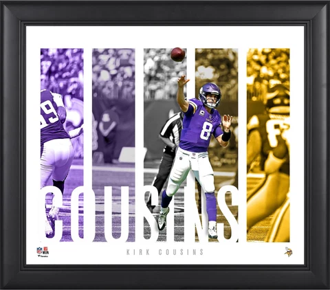Kirk Cousins Minnesota Vikings Framed 15x17 Player Panel Collage Cover