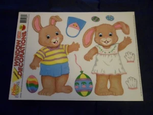 Conejito de Pascua Reutilizable Ventana Adhesivo Set de 9 Decoración del Hogar Regalo Lote de 2 - Imagen 1 de 2