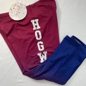 Leggings M Hogwarts Harry Potter Bioworld Rojo Púrpura Tinte Recortado Capri Nuevos con Etiquetas - Imagen 1 de 7