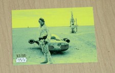 2018 Topps Star Wars Black White New Hope GREEN parallel LUKE Skywalker #41 /99