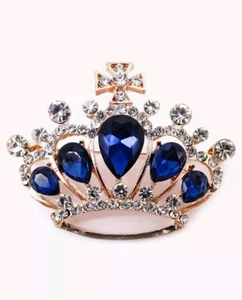 Irresistible 1 Prestige Handmade Royal Crown Brooch Pin - Picture 1 of 4