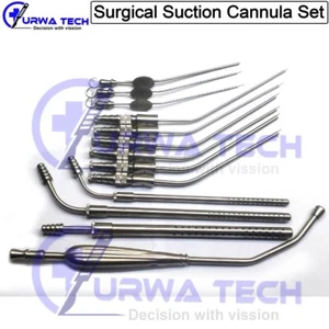 13 Pcs Surgical Suction Cannula Frazier Tip Poole Tube Yankauer Tube Baron tube - Picture 1 of 6