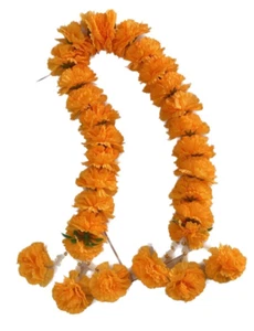 Marigold Yellow Flower Jasmine Artificial Garlands Malai Boxing Dewali Wedding - Picture 1 of 7