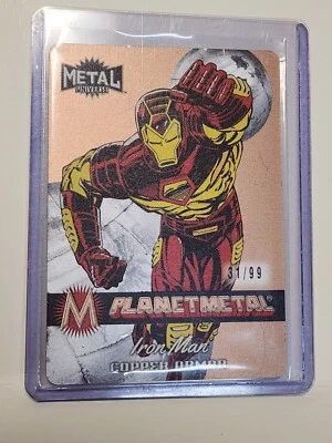 IRON MAN PLANET METAL Copper ARMOR 2023 SKYBOX MARVEL METAL UNIVERSE /99 - Image 1 of 3