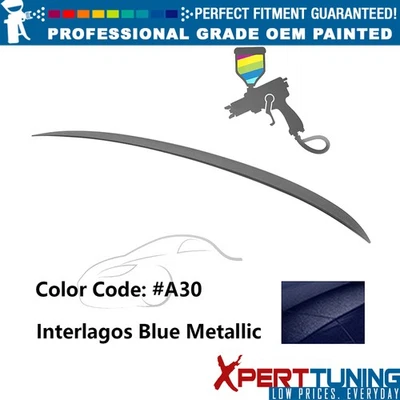 Fits 06-11 BMW 3-Series E90 4Dr M3 Rear Trunk Spoiler Lid ABS Painted #A30 Blue Foto 1 de 4