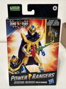 2023 POWER RANGERS DINO FURY DINO MASTER MODE GOLD RANGER FIGUR & SCHLÜSSEL NEU - Bild 1 von 5