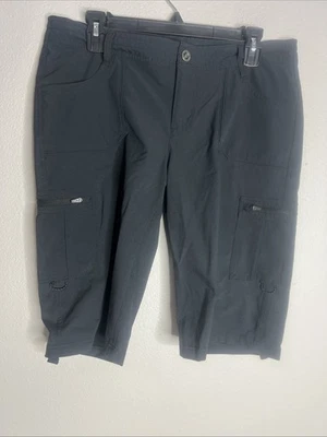 Kuhl Women's Horizn Shorts Size 12 Black Cargo UPF50 Adjustable Cargo Pockets - Image 1 of 4