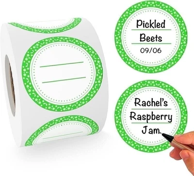 MESS Dissolvable Labels for Mason Jar Lids - Slate Blue Round - 200/Roll - 2 in.