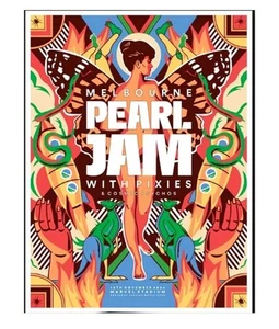 Póster de evento de concierto Pearl Jam Melbourne Australia 16/11/2024 Justine McAllister - Imagen 1 de 5