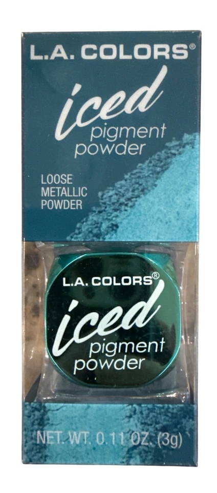 L.A. COLORS ICED PIGMENT POWDER Loose Metallic Blue Smooth Easy Blend Dramatic - Image 1 of 1