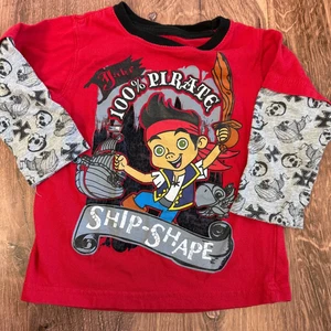 Disney Jake and the Never Land Pirates Long Sleeve Shirt Toddler 3T Fair Cond - Picture 1 of 9