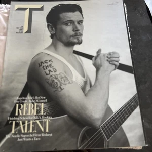 New York Times Style Magazine Sept 2014 Rebel Talent Jack O'Connell, Lara Stone - Picture 1 of 1