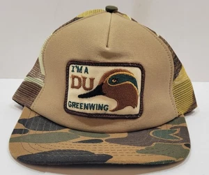 Vtg Ducks Unlimited Greenwing Snapback Hat Mesh Back Cap Embroidered X-Small USA - Picture 1 of 10