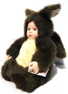 Anne Geddes - Baby Eichhörnchen Outfit Puppe - 8 Zoll Plüsch - Vintage 1998 - Bild 1 von 7