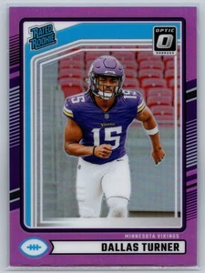 2024 Donruss #331 Dallas Turner Optic Rated Rookies Preview Pink - Picture 1 of 2