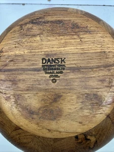 Vintage Dansk Teak Serving Bowl 9 Inch Mid Century Modern Wood - Picture 1 of 7