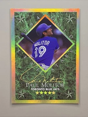 1994 94 DONRUSS GOLD LEAF STARS PAUL MOLITOR #10 SP I-4029 Jays - Image 1 of 2