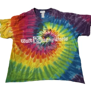 Disney Parks Shirt unisex Large Tie Dye Walt Disney World distress cropped Tee - Bild 1 von 7