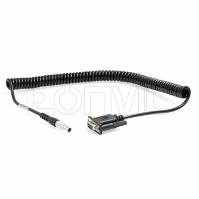 EONVIC Coiled Data Collector Cable 5 Pin RS232 DB9 for Leica Total Station to Computer