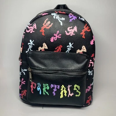 Mini Mochila Bolso Melanie Martinez Negro Portales Garabatos Mercancía Correa Bolsillo Caída Foto 1 de 4