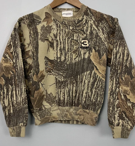 VTG Dale Earnhardt Camo Sweatshirt Kids Youth Medium (10-12) CAMO AOP Nascar #3 Cover