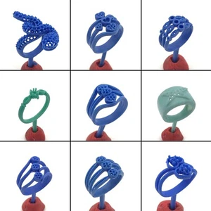 9 Stück Wachsausschmelzguss Ringformen WRB284 | 3 Schicht Busch Ring Muster Design - Bild 1 von 3