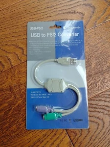 USB to Dual PS2 Adapter - Connect your PS2 KB and Mouse to a USB port - Picture 1 of 5