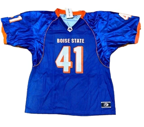 Boise State Broncos Blue #41 Adult Size X-Large Jersey New w tags Made in USA Cover