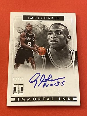 2018-19 Panini Impeccable Avery Johnson Immortal Ink Holo Silver Auto #02/25 Foto 1 de 3