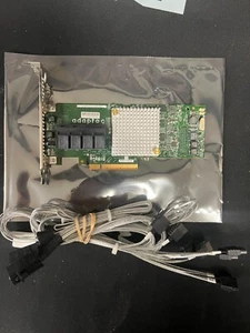Adaptec ASR-71605 (E) 16-port 6GB/s PCI-E X8 SAS/SATA RAID Controller W/CABLES - Picture 1 of 4