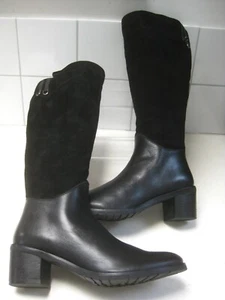 LEATHER RIDING BOOTS 6 39 KNEE HIGH Lavorazione Artigiana suede smart military - Imagen 1 de 16