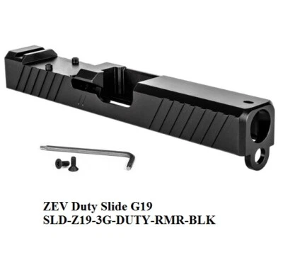 ZEV Technologies DUTY Stripped Slide RMR Cut For Glock 19 Z19 Gen 3 -Black- NEW! - Image 1 of 4