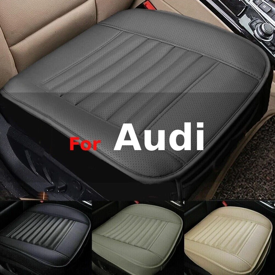 For Audi Car Front Seat Cover PU Leather Half / Full Surround Chair Cushion Pad Foto 1 de 4